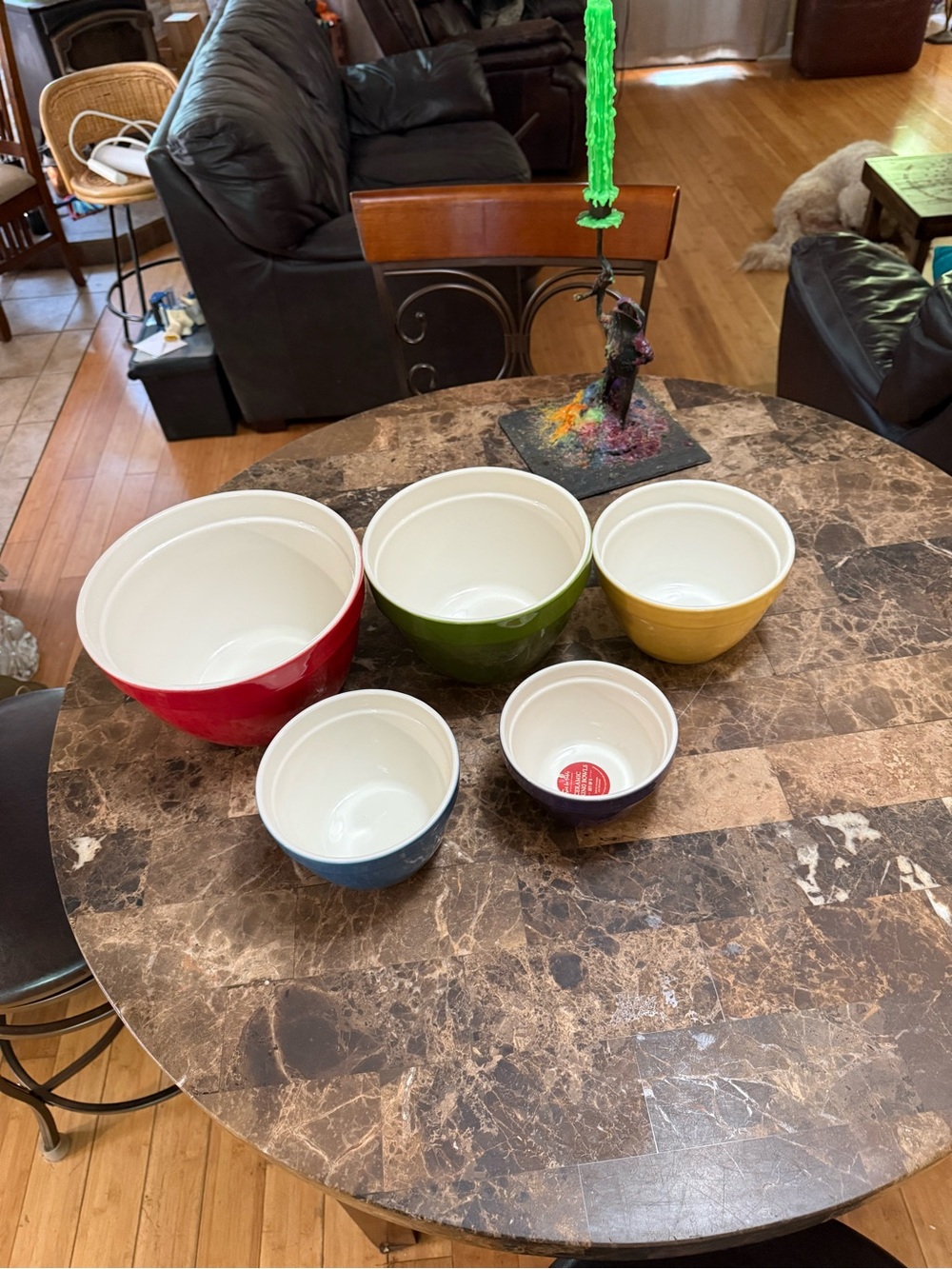 Sur La Table Ceramic Nesting Mixing Bowls Set of 5 Made in Portugal NEW